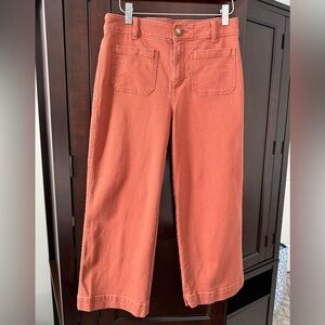 LOFT Palmer Wide Leg Crop Pants – Terracotta, Size 2P